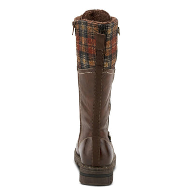 PATRIZIA Spring Step Chickeze Tall Boots for Women - Pull-On Ladies Boots with Lace-up, Zipper Closure - Womens Boots for Outdoor - Brown Multi EU 40 / US 9