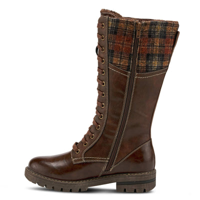 PATRIZIA Spring Step Chickeze Tall Boots for Women - Pull-On Ladies Boots with Lace-up, Zipper Closure - Womens Boots for Outdoor - Brown Multi EU 40 / US 9