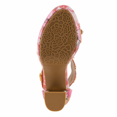L'Artiste by Spring Step Women's Jewell Sandals, Red Multi, 7.5-8