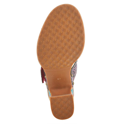 Spring Step L'Artiste Women's Rossie Slide High Heel SandalRed Multi EU 35 / US 5