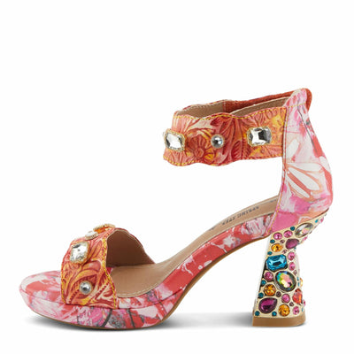 L'Artiste by Spring Step Women's Jewell Sandals, Red Multi, 7.5-8