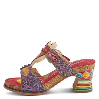 Spring Step L'Artiste Women's Rossie Slide High Heel SandalRed Multi EU 35 / US 5