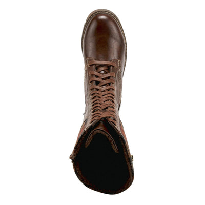 PATRIZIA Spring Step Chickeze Tall Boots for Women - Pull-On Ladies Boots with Lace-up, Zipper Closure - Womens Boots for Outdoor - Brown Multi EU 40 / US 9