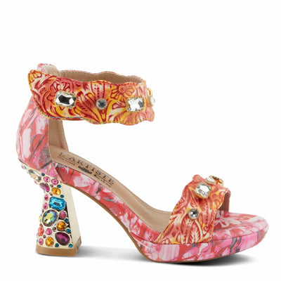 L'Artiste by Spring Step Women's Jewell Sandals, Red Multi, 7.5-8