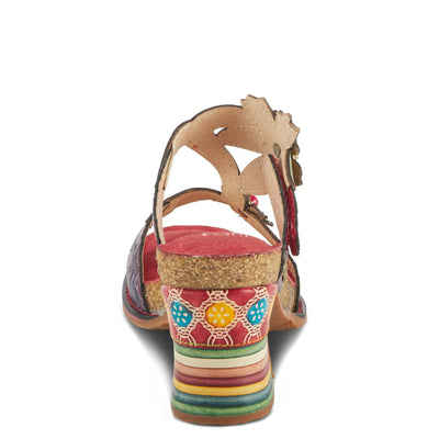 Spring Step L'Artiste Women's Rossie Slide High Heel SandalRed Multi EU 35 / US 5