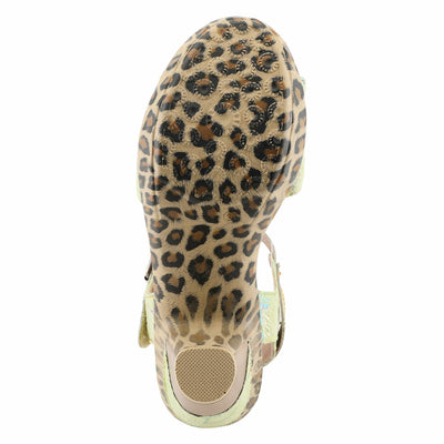 Spring Step L'Artiste Women's Wildcat Quarter Strap Sandal Lime Green Multi EU 37 / US 6.5-7