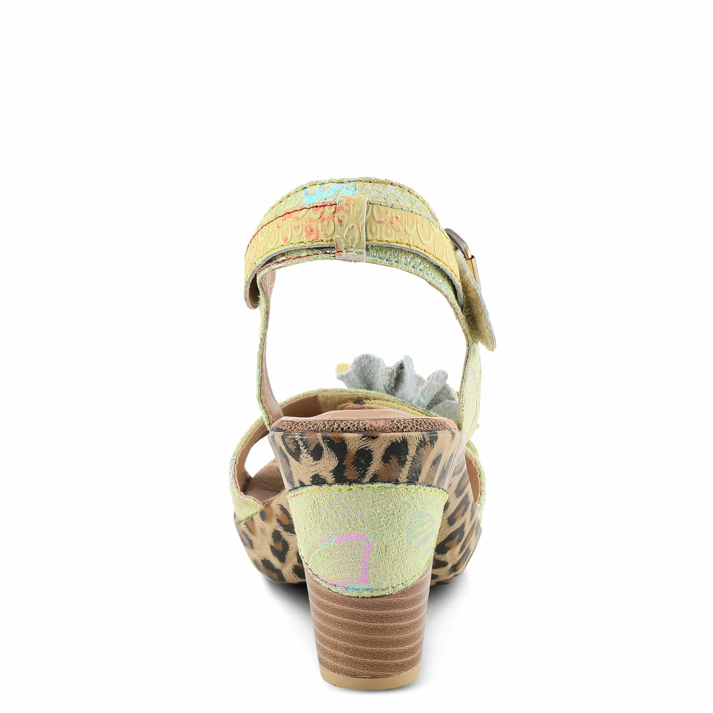 Spring Step L'Artiste Women's Wildcat Quarter Strap Sandal Lime Green Multi EU 37 / US 6.5-7