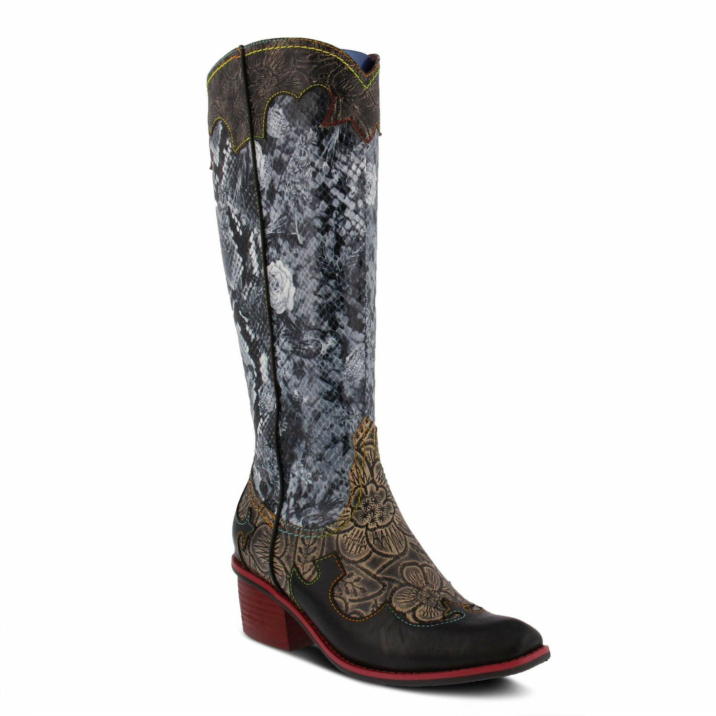 Spring Step L'Artiste Women's Rodeo Boot Black Multi EU 41 / US 9.5-10