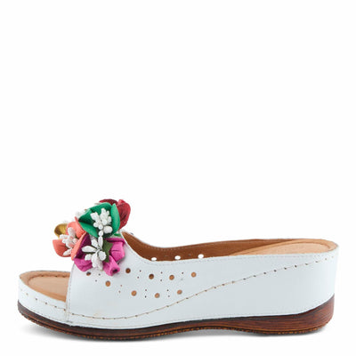 Spring Step Women's Flowerchild Slide Sandal White EU 42 / US 10.5-11
