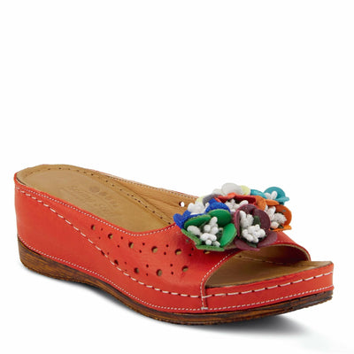 Spring Step Women's Flowerchild Slide Sandal Red EU 41 / US 9.5-10
