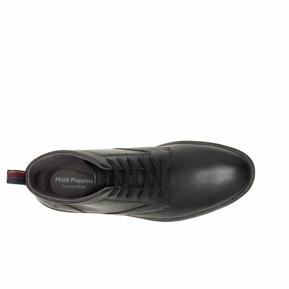 Hush Puppies Men's Caleb PT Boot Ankle, Black Leather, 9 M US