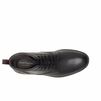 Hush Puppies Men's Caleb PT Boot Ankle, Black Leather, 9 M US