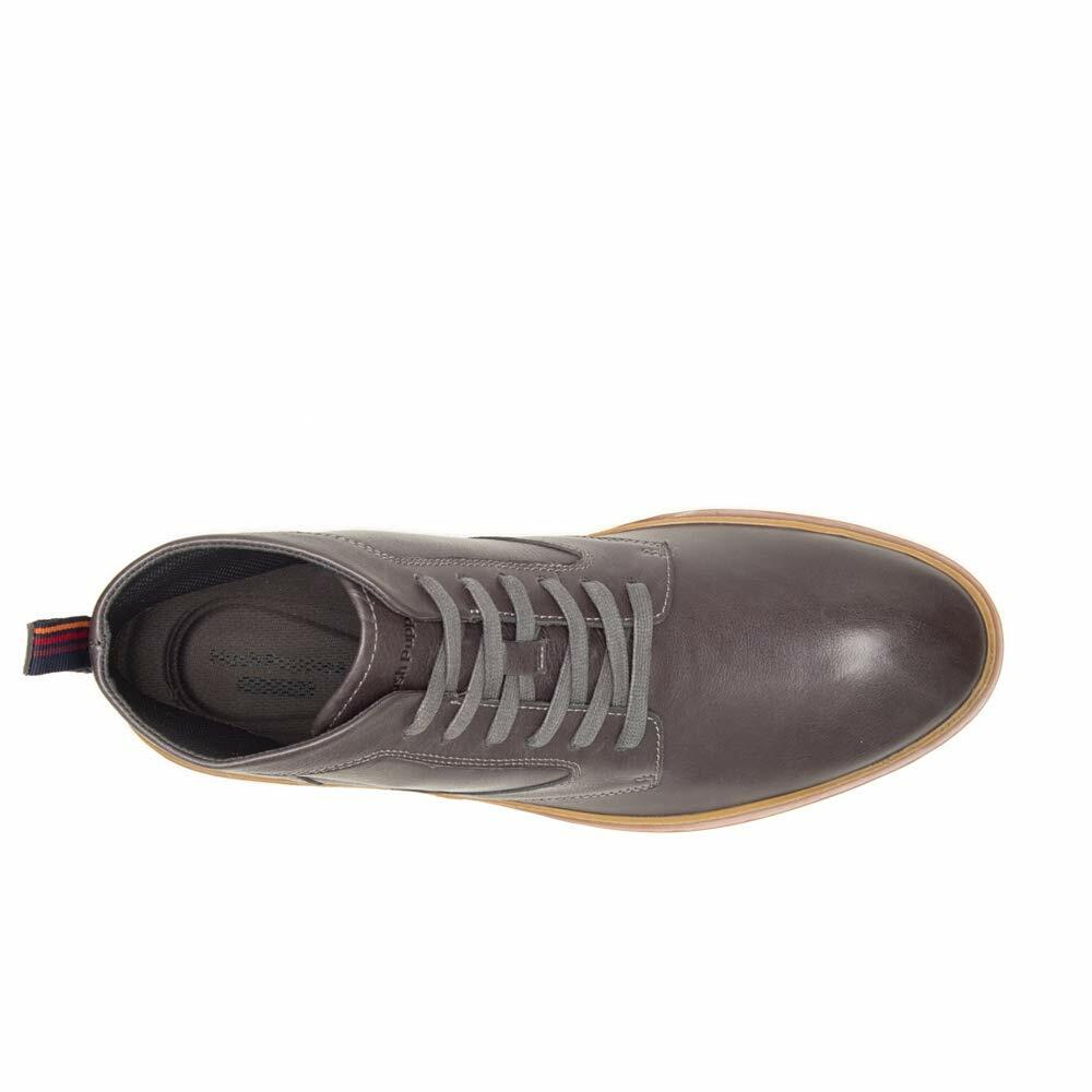 Hush Puppies Men's Caleb PT Boot Ankle, Dark Grey Leather, 9 M US