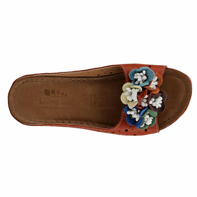 Spring Step Women's Flowerchild Slide Sandal Red EU 42 / US 10.5-11