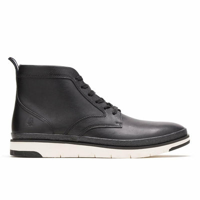 Hush Puppies Men's Caleb PT Boot Ankle, Black Leather, 9 M US