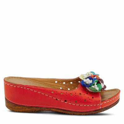 Spring Step Women's Flowerchild Slide Sandal Red EU 41 / US 9.5-10