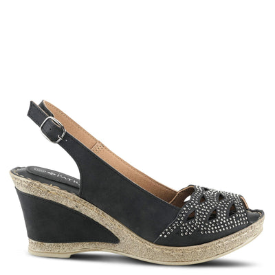 Patrizia Women's Iolite Wedge Sandal, Black, 7.5-8