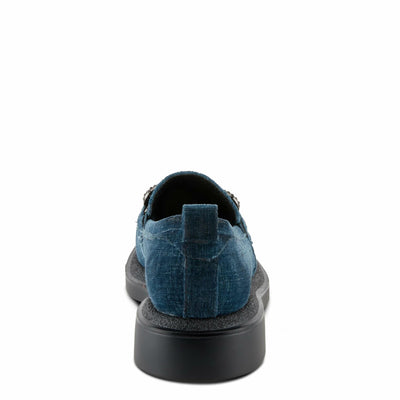 PATRIZIA Women's Marlen Velvet Loafers with Metal Ornamentation, Crystal Details, and Comfortable Fit