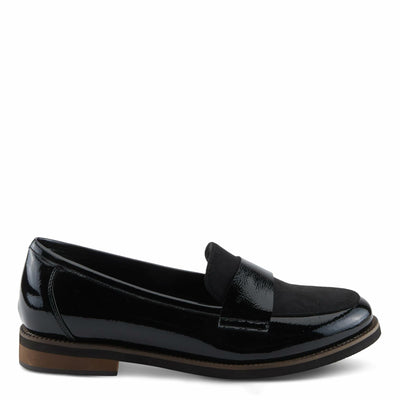 PATRIZIA NOLDIN Women’s Slip-On Loafer – Faux Suede & Patent Combo with Cushioned Insole