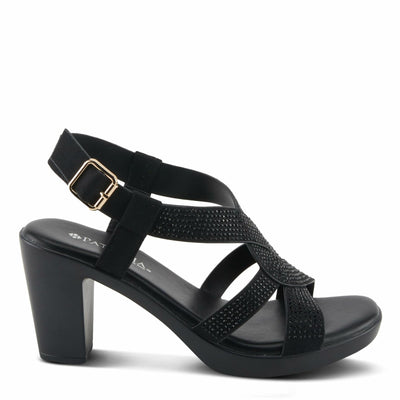 PATRIZIA Women's DRINA Slingback Cross-Over Heeled Sandals Grey EU 36 / US 5.5-6