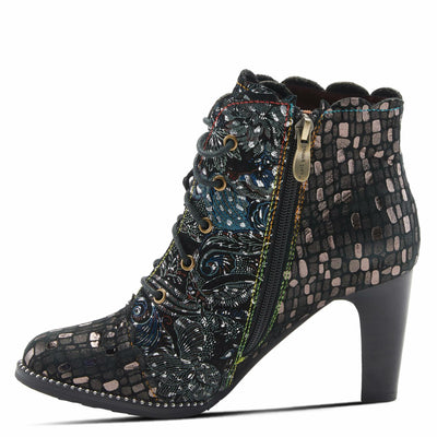Spring Step L'Artiste Women's Glitterail Bootie Pewter Multi EU 40 / US 9
