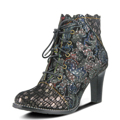 Spring Step L'Artiste Women's Glitterail Bootie Pewter Multi EU 40 / US 9