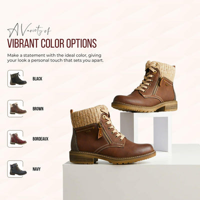 Spring Step Relife Khazera Ankle Boots for Women - Ladies Boots With Full Length Zipper Closure - Waterproof Western Womens Boots for Outdoor