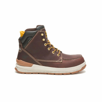 CAT Footwear Impact Waterproof Composite Toe Construction Boot, Mens Friar Brown, 11.5