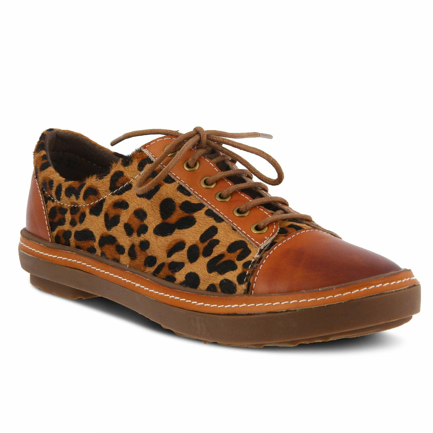 Spring Step Libbi-Leopard Women's Oxford 36 M EU Camel