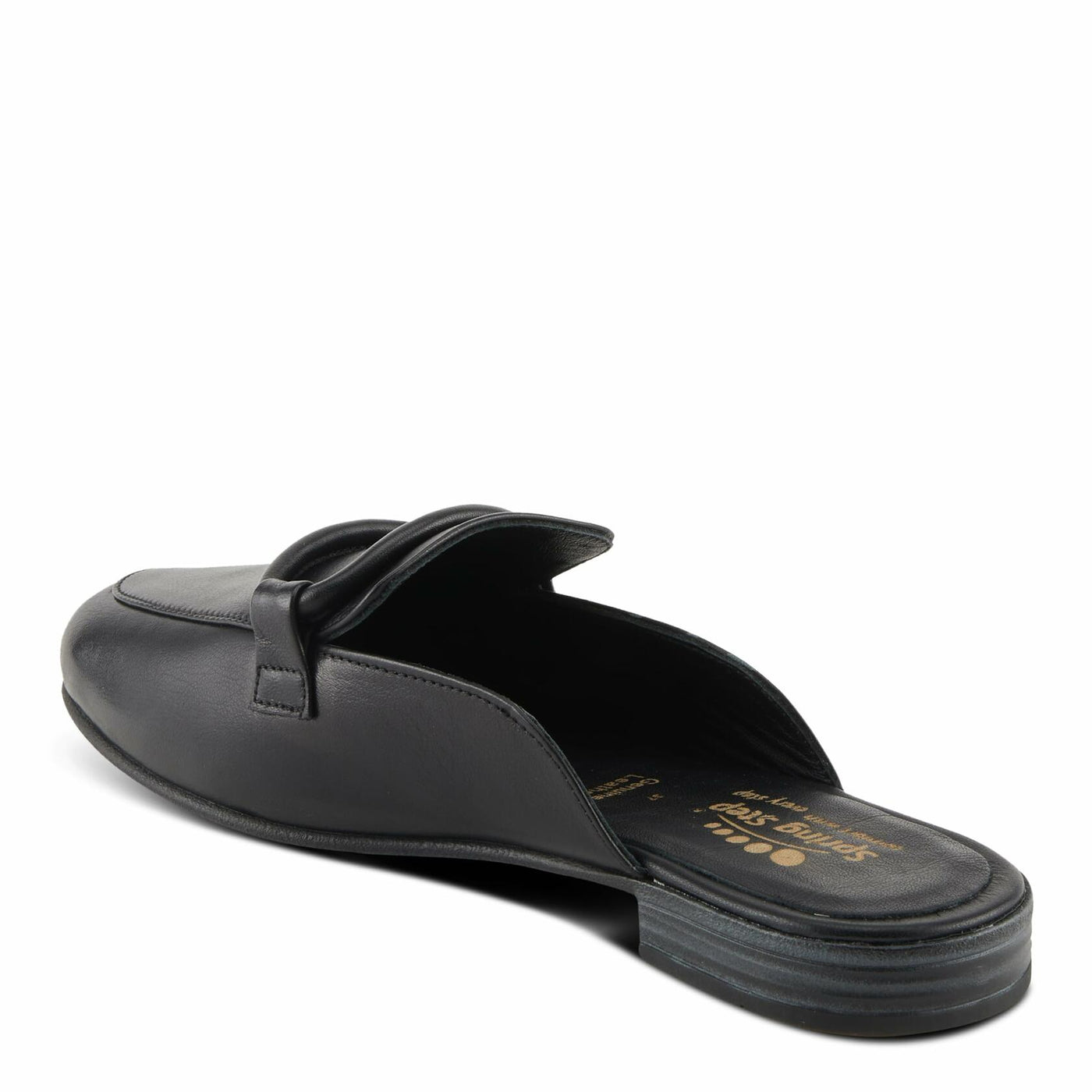 Spring Step Cavanagh Women's All-Leather Slip-On Mules with Tonal Rolled Leather Detail Light Yellow EU 36 / US 5.5-6