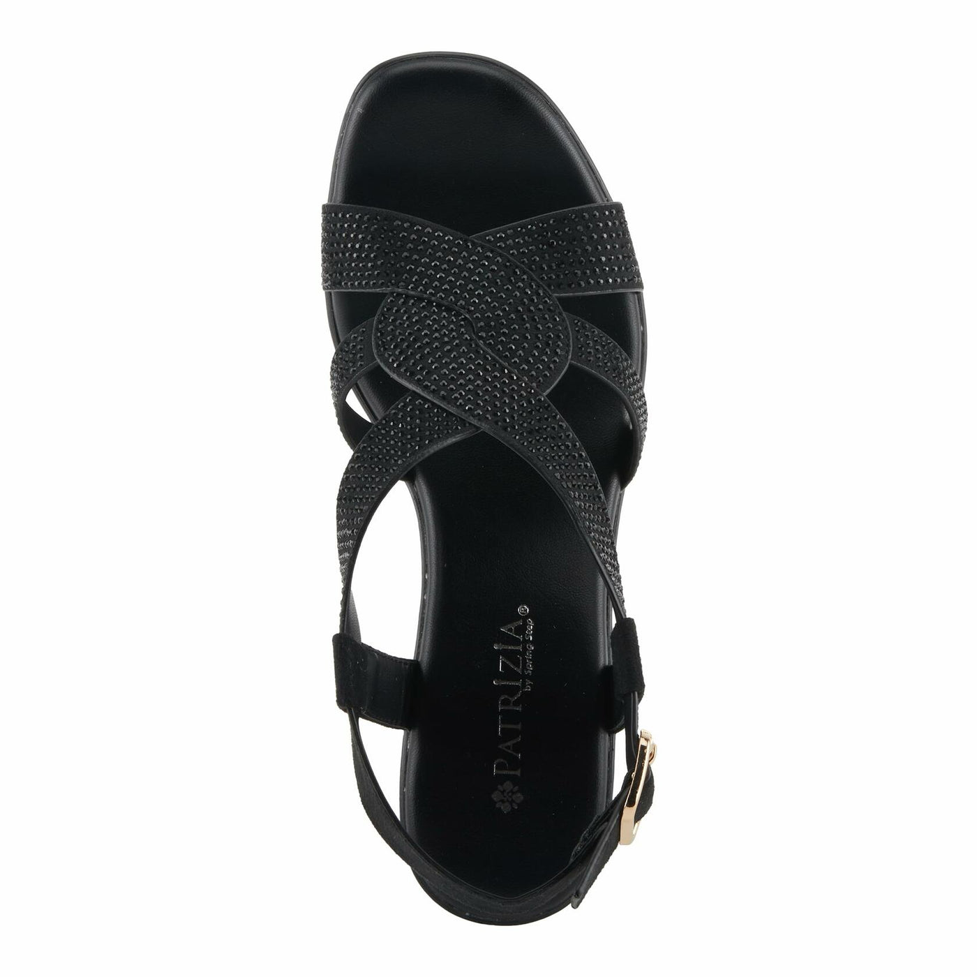 PATRIZIA Women's DRINA Slingback Cross-Over Heeled Sandals Black EU 36 / US 5.5-6