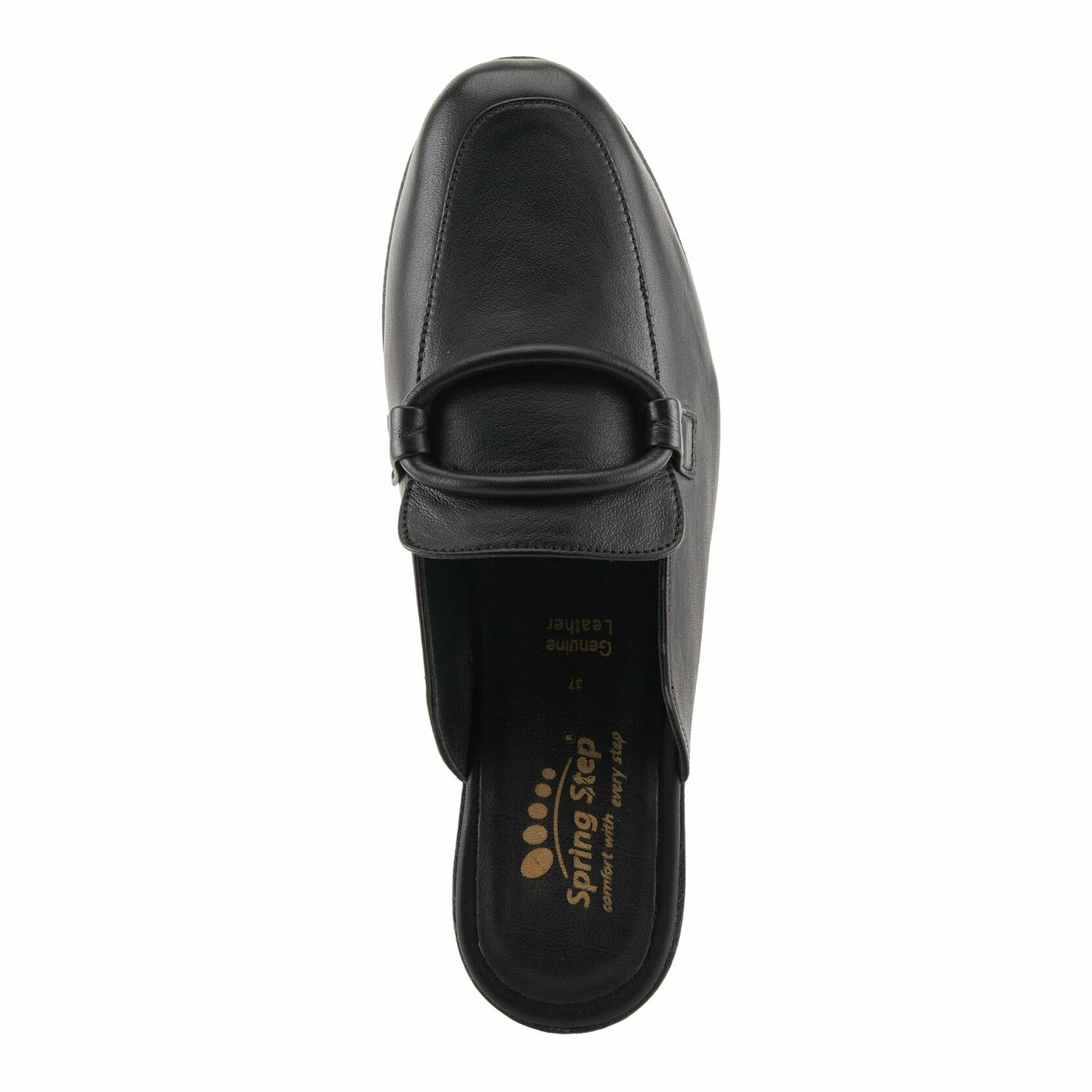 Spring Step Cavanagh Women's All-Leather Slip-On Mules with Tonal Rolled Leather Detail Light Yellow EU 36 / US 5.5-6