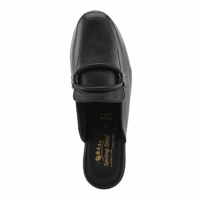 Spring Step Cavanagh Women's All-Leather Slip-On Mules with Tonal Rolled Leather Detail Light Yellow EU 36 / US 5.5-6