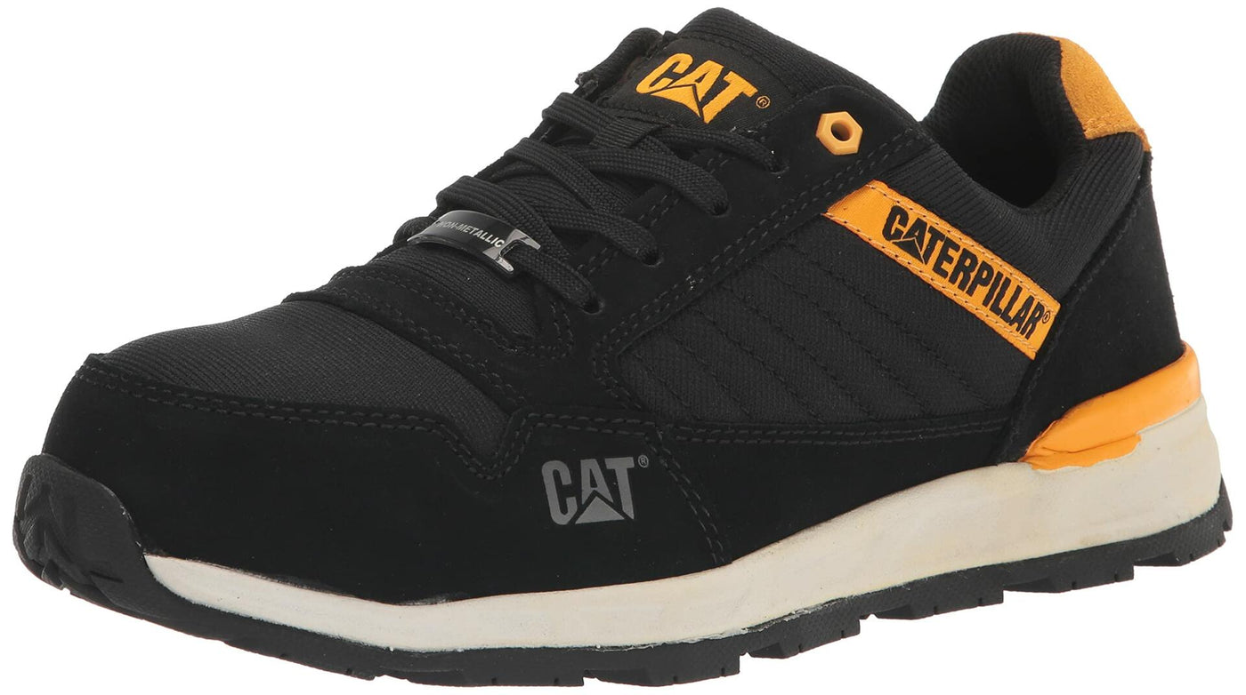 Cat Footwear Men's Venward Composite Toe Industrial Shoe, Black/CAT Yellow, 13