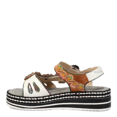 Spring Step L'Artiste Women's Laga Slide Sandal White Multi EU 41 / US 9.5-10