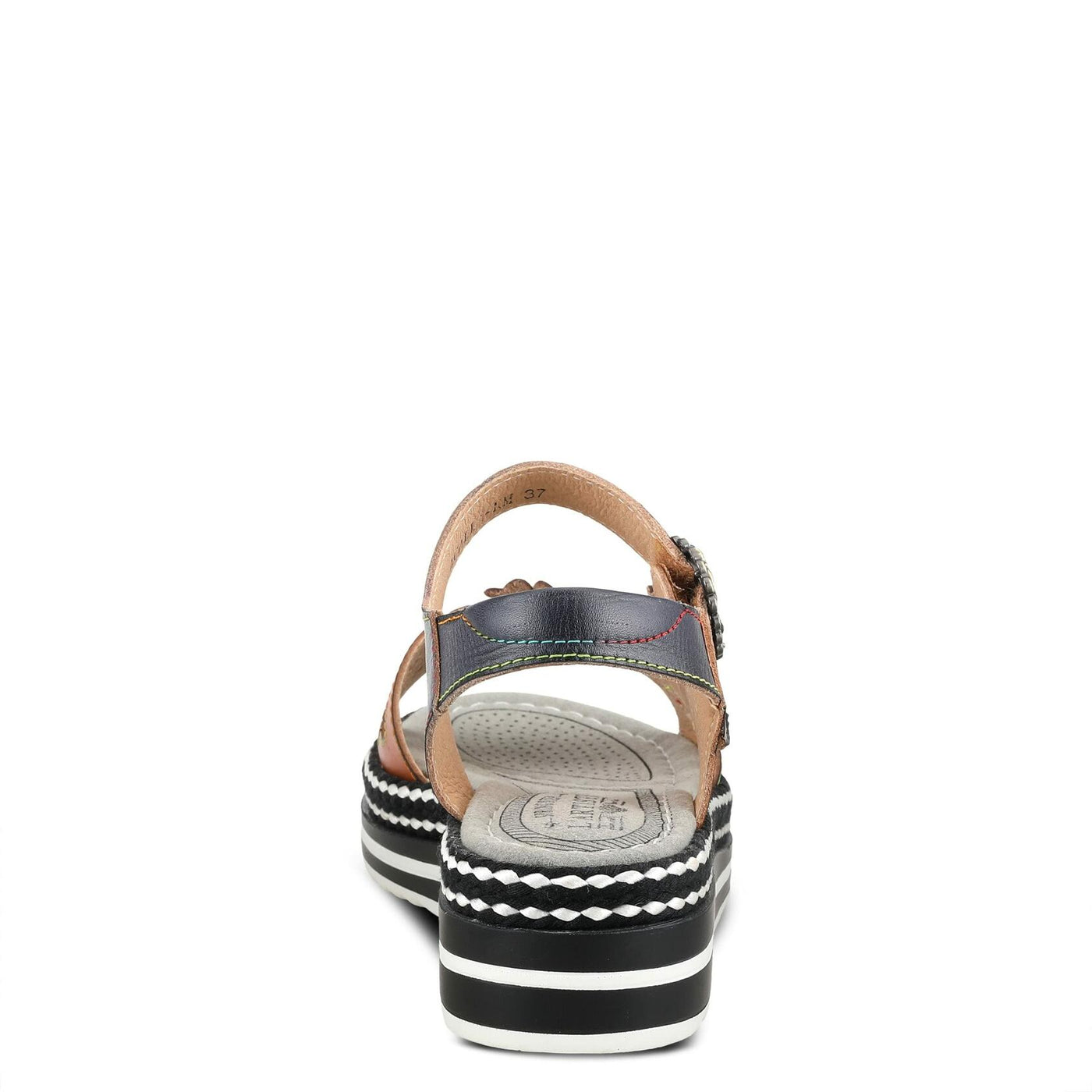 Spring Step L'Artiste Women's Laga Slide Sandal Navy Multi EU 37 / US 6.5-7