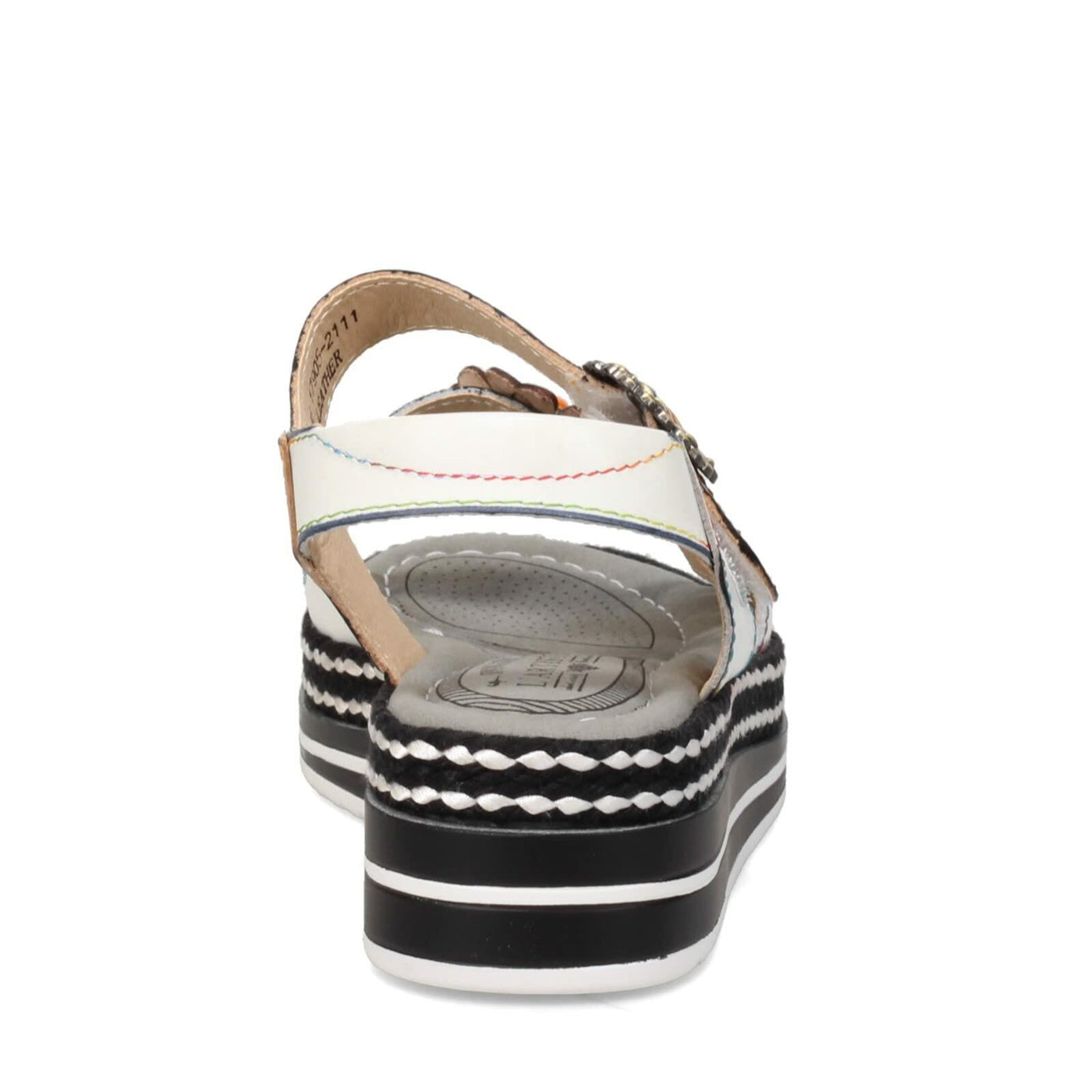 Spring Step L'Artiste Women's Laga Slide Sandal White Multi EU 41 / US 9.5-10
