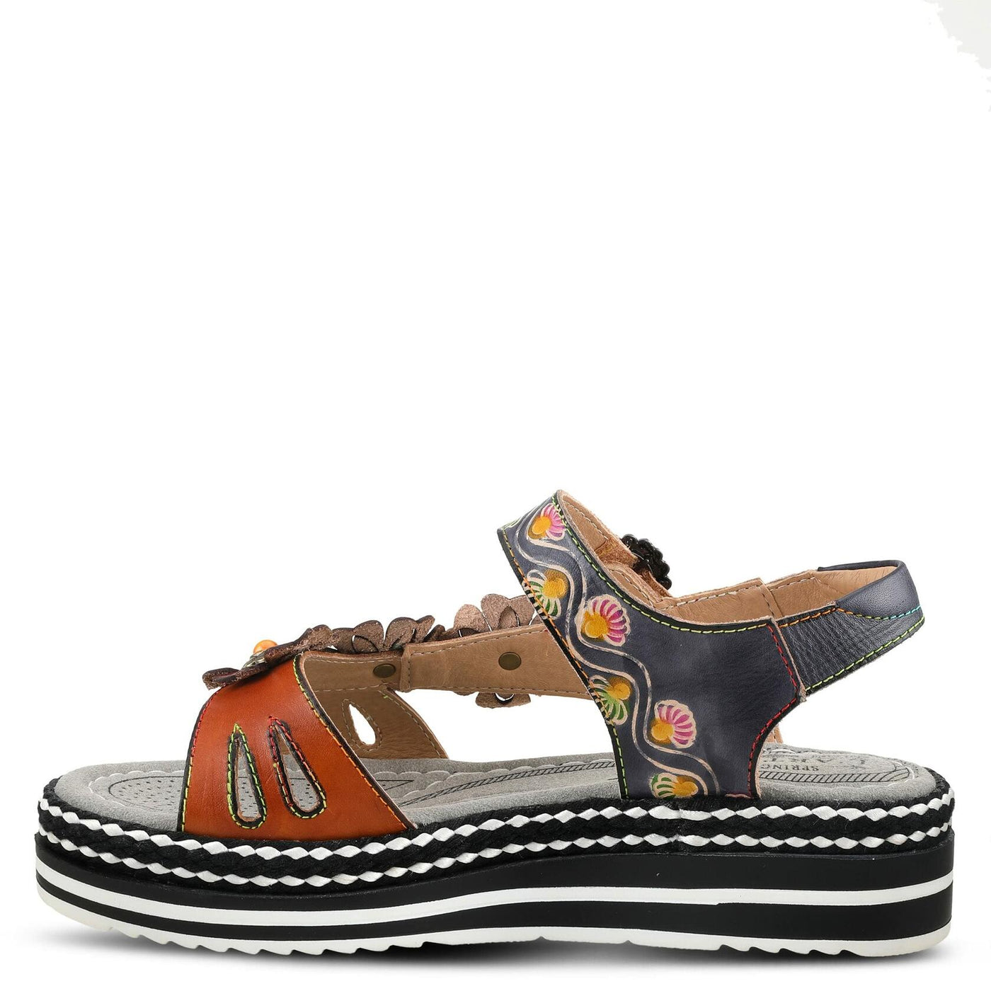 Spring Step L'Artiste Women's Laga Slide Sandal Navy Multi EU 37 / US 6.5-7