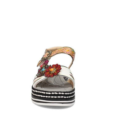 Spring Step L'Artiste Women's Laga Slide Sandal White Multi EU 41 / US 9.5-10