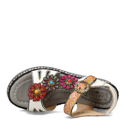 Spring Step L'Artiste Women's Laga Slide Sandal White Multi EU 41 / US 9.5-10