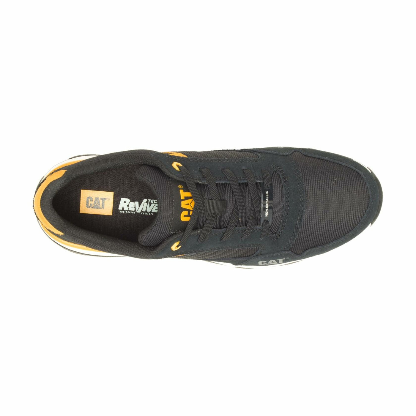 Cat Footwear Men's Venward Composite Toe Industrial Shoe, Black/CAT Yellow, 14