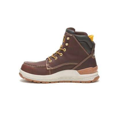 CAT Footwear Impact Waterproof Composite Toe Construction Boot, Mens Friar Brown, 11.5
