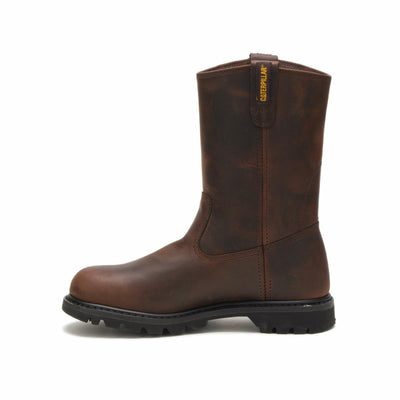 Cat Footwear Men's Revolver Pull-on Soft Toe Work Boot, Brown, 10