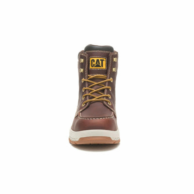 CAT Footwear Impact Waterproof Composite Toe Construction Boot, Mens Friar Brown, 11.5