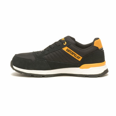 Cat Footwear Men's Venward Composite Toe Industrial Shoe, Black/CAT Yellow, 14