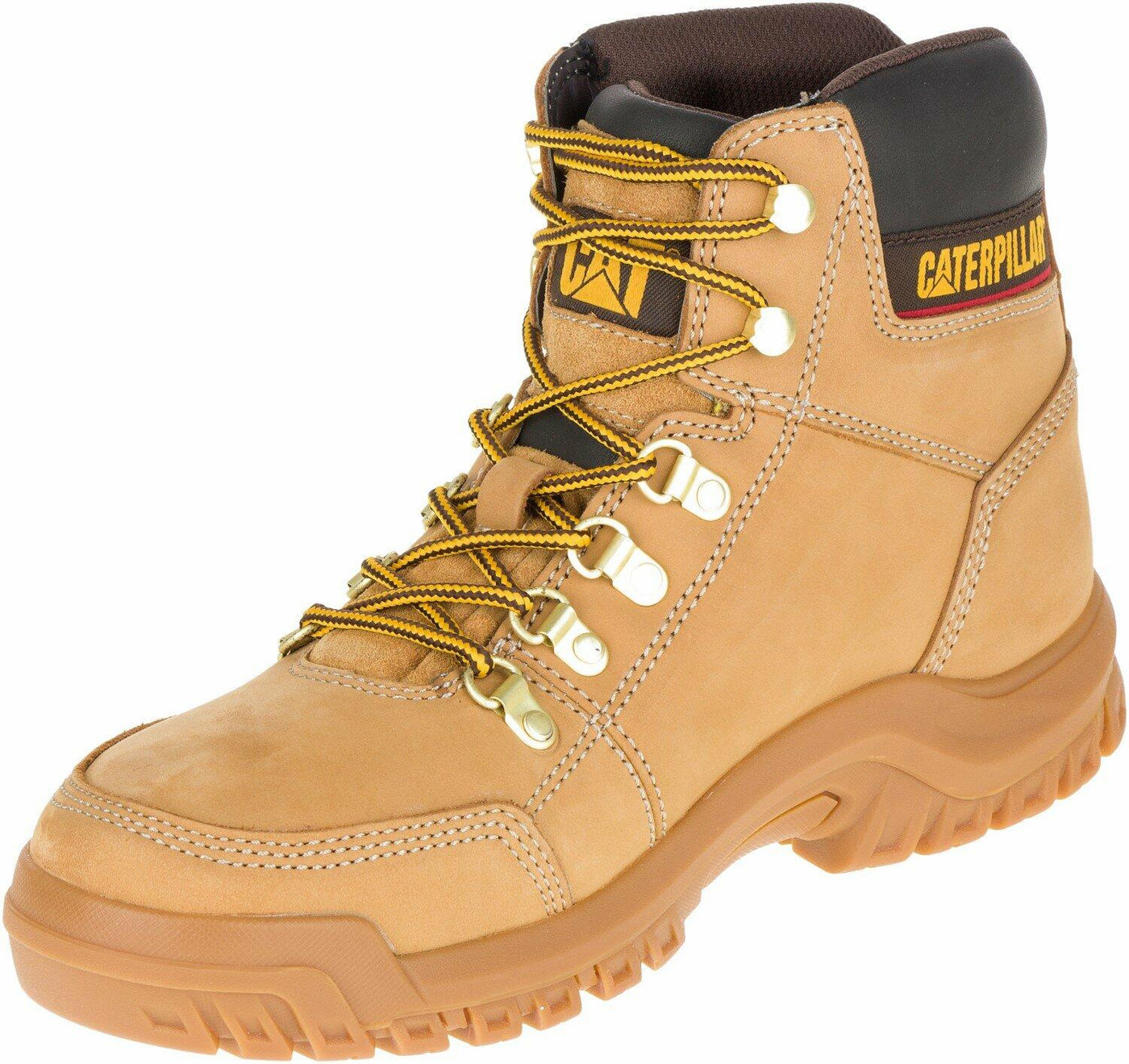 Cat Footwear Men's Outline Soft Toe Work Boot, Honey, 11
