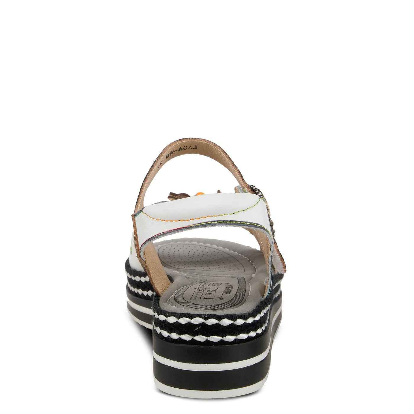 Spring Step L'Artiste Women's Laga Slide Sandal White Multi EU 38 / US 7.5-8