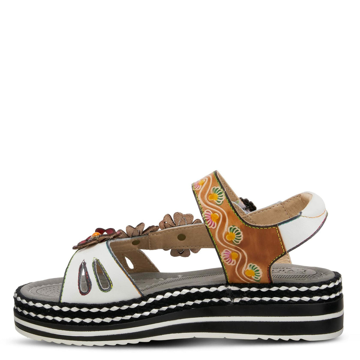 Spring Step L'Artiste Women's Laga Slide Sandal White Multi EU 38 / US 7.5-8