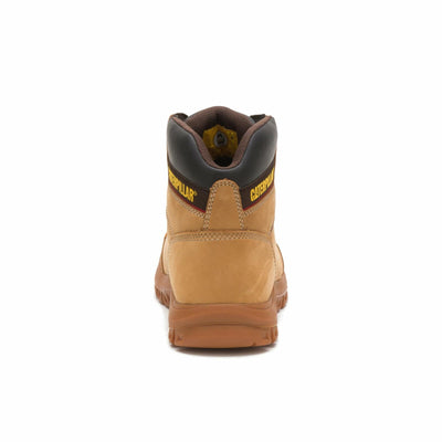 Cat Footwear Men's Outline Soft Toe Work Boot, Honey, 10 Wide
