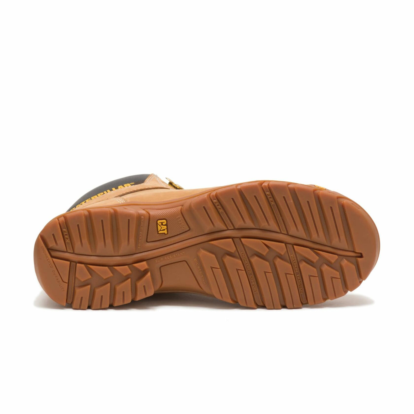 Cat Footwear Men's Outline Soft Toe Work Boot, Honey, 10 Wide